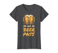 Io Ho Il Beer Pass Frase Divertente Birra Maglietta, Donna, Grigio Scuro, L