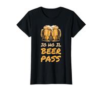Io Ho Il Beer Pass Frase Divertente Birra Maglietta, Donna, Nero, XL