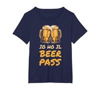 Io Ho Il Beer Pass Frase Divertente Birra Maglietta, Donna Plus-Size, Navy, 2X