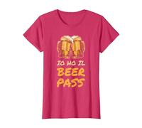 Io Ho Il Beer Pass Frase Divertente Birra Maglietta, Donna, Rosso mélange, 3XL