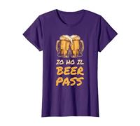 Io Ho Il Beer Pass Frase Divertente Birra Maglietta, Donna, Viola, XS