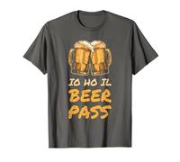 Io Ho Il Beer Pass Frase Divertente Birra Maglietta, Uomo, Asfalto, M