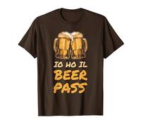 Io Ho Il Beer Pass Frase Divertente Birra Maglietta, Uomo, Marrone, L