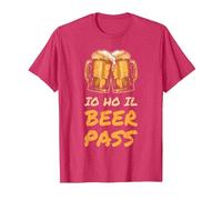 Io Ho Il Beer Pass Frase Divertente Birra Maglietta, Uomo, Rosso mélange, M