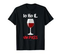 Io Ho Il Vin Pass Maglietta Vino Divertente Green Pass Maglietta