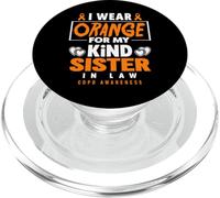 Io indossare arancione per la mia sorella in legge BPCO consapevolezza PopSockets PopGrip per MagSafe