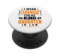 Io indossare arancione per mia figlia in legge BPCO consapevolezza PopSockets PopGrip Adesivo