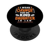 Io indossare arancione per mia figlia in legge BPCO consapevolezza PopSockets PopGrip Adesivo