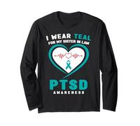Io Indossare Teal per mia cognata PTSD consapevolezza Maglia a Manica