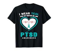 Io Indossare Teal per mia cognata PTSD consapevolezza Maglietta