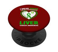 Io indossare verde per la mia figliastra fegato cancro consapevolezza PopSockets PopGrip Adesivo