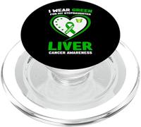 Io indossare verde per la mia figliastra fegato cancro consapevolezza PopSockets PopGrip per MagSafe