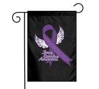 Io indosso il viola per la consapevolezza del sovradosaggio di droga Slogan 12x18 pollici Banner esterno Casa Cortile Giardino Decorazione Bandiera