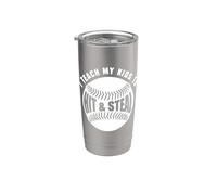 Io Insegno ai miei figli come colpire palle da baseball e rubare basi papà mamma Bicchiere termico in acciaio inox doppia parete
