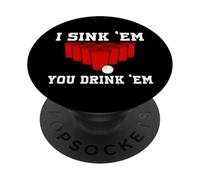 Io Li affondo Tu Li Bevi Birra Pong College Gioco PopSockets PopGrip Adesivo