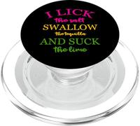 Io Lick Salt Swallow Tequila e succhiare il lime PopSockets PopGrip per MagSafe