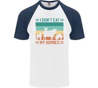 Io No Mangiare My Homies Divertente per Vegani Vegetariano DA UOMO S/S T-Shirt