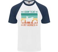 Io No Mangiare My Homies Divertente per Vegani Vegetariano DA UOMO S/S T-Shirt