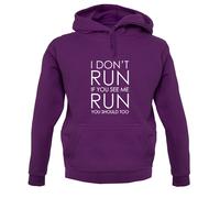 Io No Run If You See Me Should Too - Felpa con Cappuccio / - Divertente -
