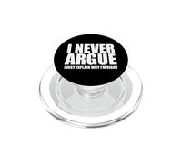 Io non discuto, spiego solo perché ho ragione! Idea sarcastica PopSockets PopGrip per MagSafe