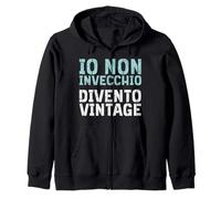 Io Non Invecchio Divento Vintage Maglietta Uomo Divertente Felpa con Cappuccio