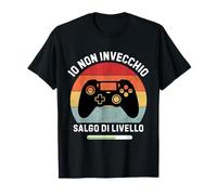 Io Non Invecchio Salgo di Livello - Design Gamer retrò Sunse Maglietta