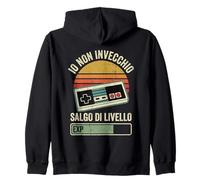 Io Non Invecchio Salgo di Livello Divertente Videogiochi Felpa con Cappuccio