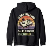 Io Non Invecchio Salgo di Livello Divertente Videogiochi Felpa con Cappuccio