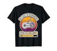 Io Non Invecchio Salgo di Livello Divertente Videogiochi Maglietta