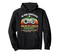 Io Non Invecchio Salgo di Livello Videogames Simpatiche Uomo Felpa con Cappuccio
