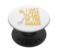 Io non posso avere piani nel garage auto meccanico Tee presente PopSockets PopGrip Adesivo