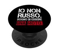 Io non Russo Sogno di essere una moto PopSockets PopGrip Adesivo