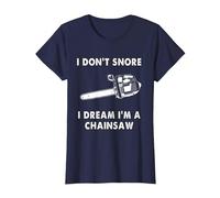 Io Non Russo, Sogno di Essere Una Motosega. Maglietta, Donna, Navy, XL