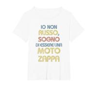 io Non Russo Sogno di Essere Una motozappa Divertente Retro Maglietta, Donna Plus-Size, Bianco, 6X