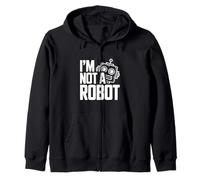 Io Non Sono Un Robot Divertente Geek Tech Humor Felpa con Cappuccio
