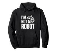 Io Non Sono Un Robot Divertente Geek Tech Humor Felpa con Cappuccio