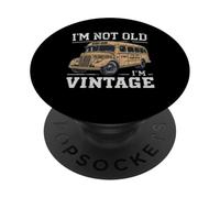 Io non sono vecchio, sono vintage Oldtimer autobus retrò PopSockets PopGrip Adesivo