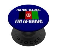 Io non sto urlando Afghanistan Bandiera Paese Afghanistan Citazione PopSockets PopGrip Adesivo