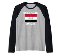 Io Non STO urlando Bandiera irachena Iraq Maglia con Maniche Raglan