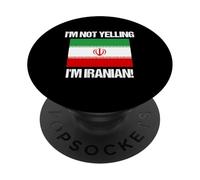 Io non sto urlando bandiera iraniana Iran PopSockets PopGrip Adesivo