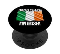 Io non sto urlando bandiera irlandese Irlanda Citazione PopSockets PopGrip Adesivo
