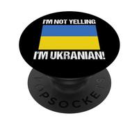 Io non sto urlando Bandiera Ucraina Paese Ucraina Citazione PopSockets PopGrip Adesivo