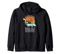 Io Non vado Whitewater Kayak perché Lo Amo Kayak Felpa con Cappuccio