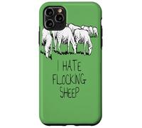 Io, odio, floccaggio, pecora, testo, sotto, mandria, illustrazione Custodia per iPhone 11 Pro Max