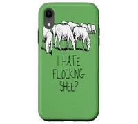 Io, odio, floccaggio, pecora, testo, sotto, mandria, illustrazione Custodia per iPhone XR