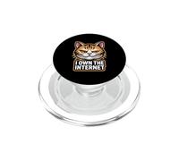 Io possiedo Internet Smug Cat Meme Feline PopSockets PopGrip per MagSafe