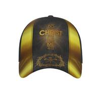 Io Posso Ogni Cosa in Cristo Dio Gesù Nero Giallo Uomo Donna Tappo Sportivo Moda Cappellino da Baseballberretto Casual Cappelli da papà per Alpinismo Che Corre Estivo