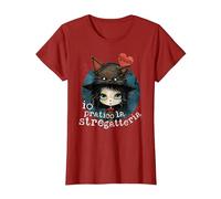 io Pratico la stregatteria, Strega gattara, Gatti Maglietta, Donna, Mirtillo Rosso, S