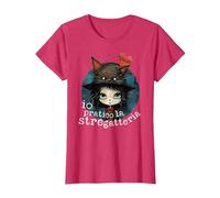 io Pratico la stregatteria, Strega gattara, Gatti Maglietta, Donna, Rosso mélange, XXL