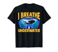 Io respiro subacqueo subacqueo immersione subacquea sotto acqua Tee Maglietta